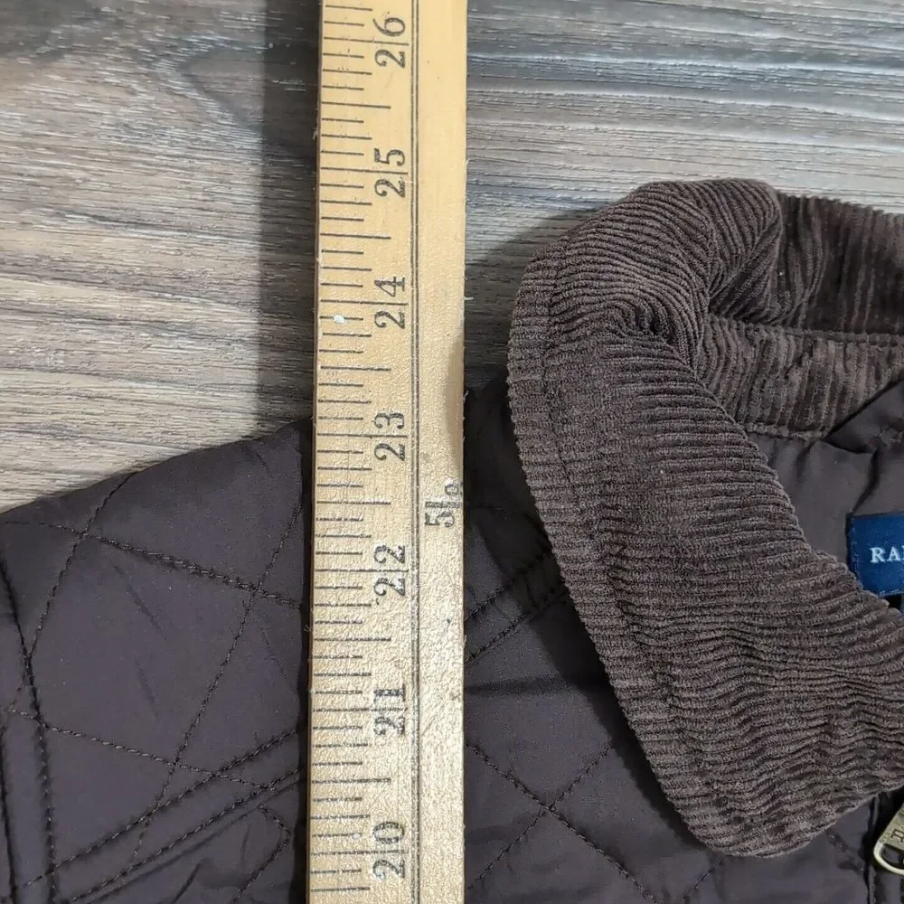 Children Polo Ralph Lauren quilted Jacket Corduroy collar Brown xl(16) 11P‎